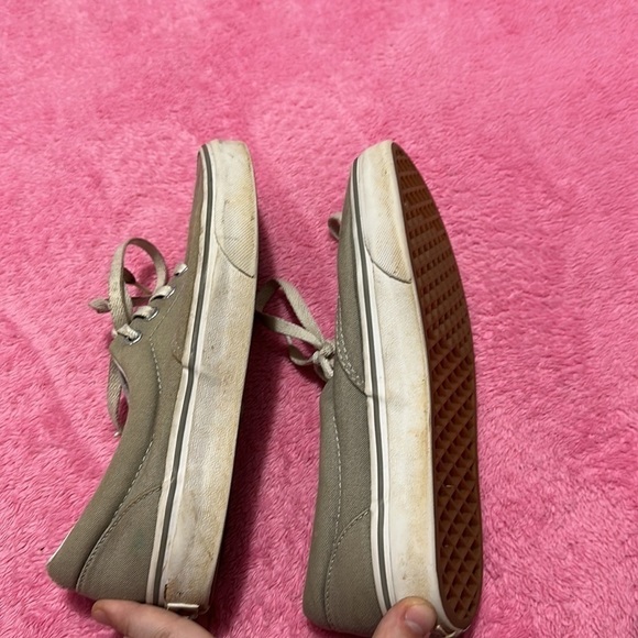 Grey Vans Off The Wall  Women’s 7.5 Casual Pre Owned Mens 6 Spring - Picture 3 of 6